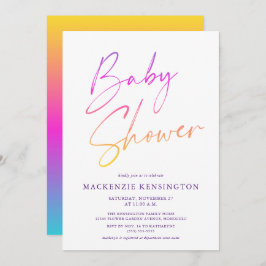 Convite Rainbow Baby | Miracle Baby | Chá de fraldas de sc
