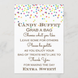 Convite Rainbow Baby Sprinkpid Sinal de Mesa Tamanho 5x7"