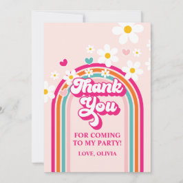 Convite Rainbow Daisy Obrigado