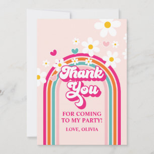 Convite Rainbow Daisy Obrigado