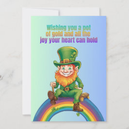 Convite Rainbow Deseja: Um Pote de Dourada e alegria - Rua