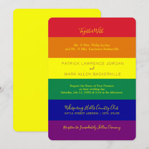 Convite Rainbow Flag Wedding