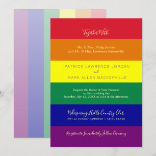 Convite Rainbow Flag Wedding