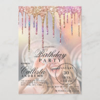 Rainbow Holographic Glitter Drives Foto Aniversári