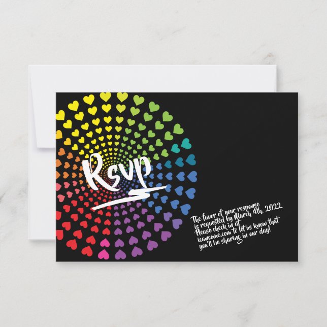 Convite RAINBOW OUVE Bat Mitzvah Party Card (Frente)