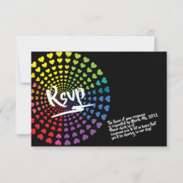 Convite RAINBOW OUVE Bat Mitzvah Party Card