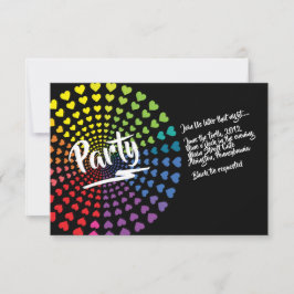 Convite RAINBOW OUVE Bat Mitzvah Party Card