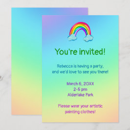Convite Rainbow Party