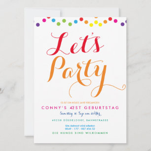 Convite Rainbow Party