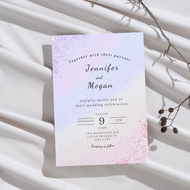 Convite Rainbow Wedding (Criador carregado)