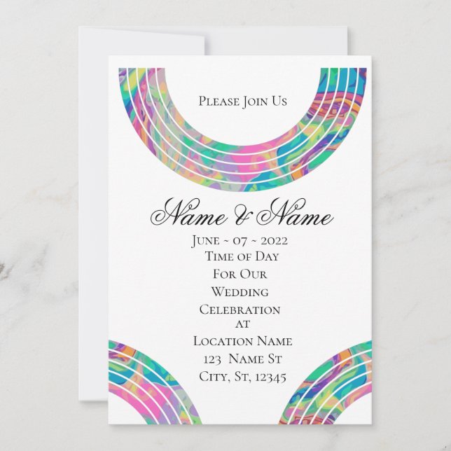 Convite Rainbows de várias cores Thunder_Cove (Frente)