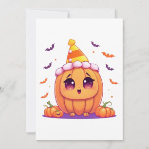 Convite Rainha Abóbora Kawaii
