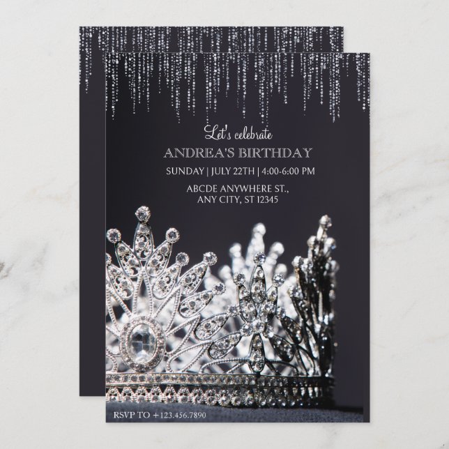 Convite Rainha Coroa (Frente/Verso)