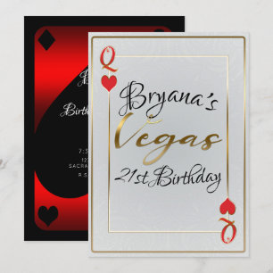 Convite Rainha de Copas Ouro Branco Vegas 21º Aniversário