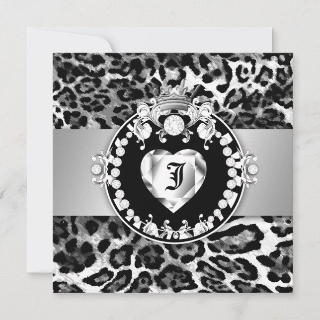 Convite Rainha do beijo de 311 Leopardos-Tique dos (Frente)