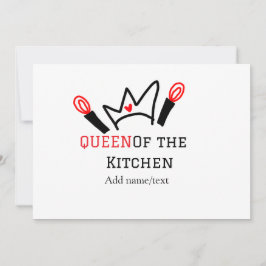 Convite Rainha do cozinhar do cozinheiro da cozinha