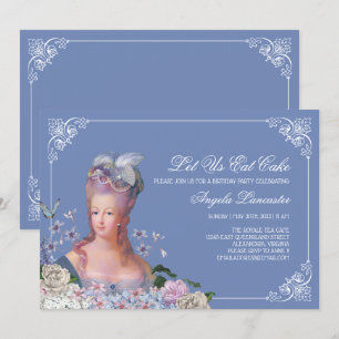 Convite Rainha Marie Antoinette nos deixa comer o festival
