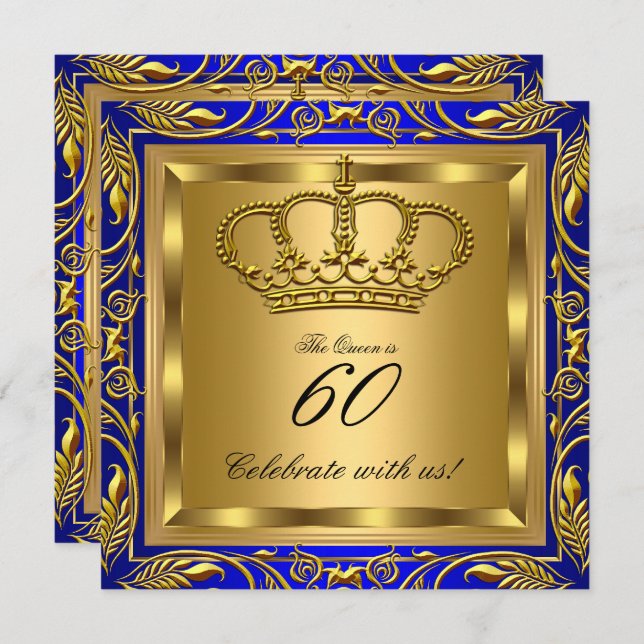 Convite Rainha ou Rei Festa de aniversário Dourada de Elit (Frente/Verso)