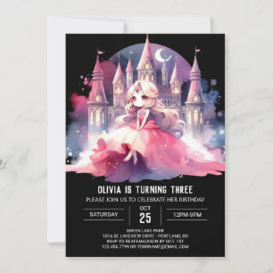 Convite Rainha Princesa Minimalista Birthday