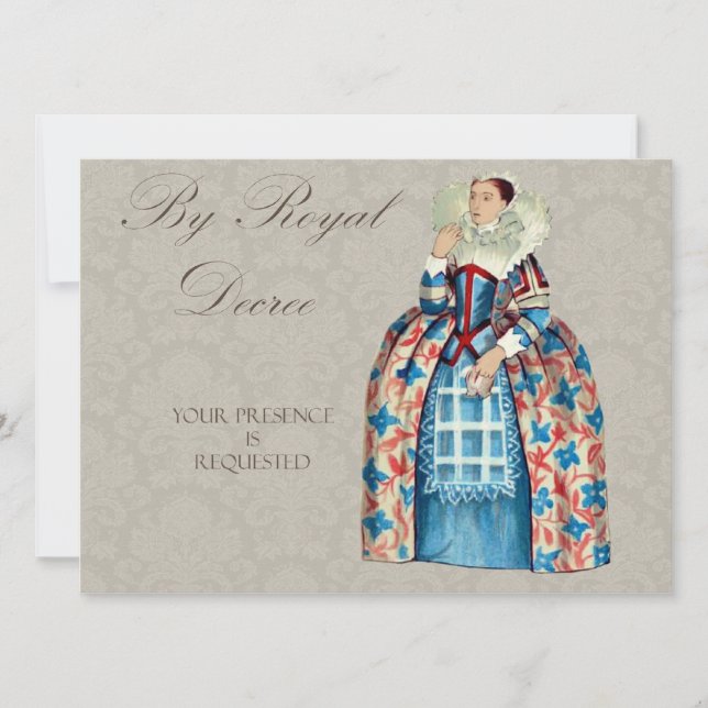 Convite Rainha Vitória dos Convidados Reais (Frente)