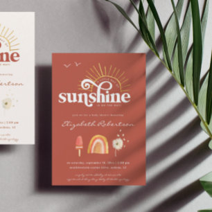 Convite Raio de Sol Chá de Bebê Boho