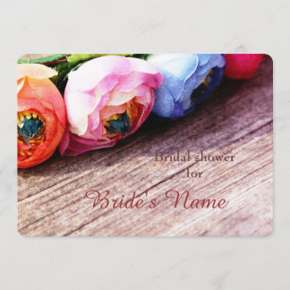 Convite Raiva rústica romântica ranúculus