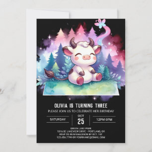 Convite Raiz Imprimível Vaca Aniversário