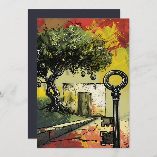 Convite Raízes da Resiliência: Árvore Oleícola da Palestin (Frente/Verso)