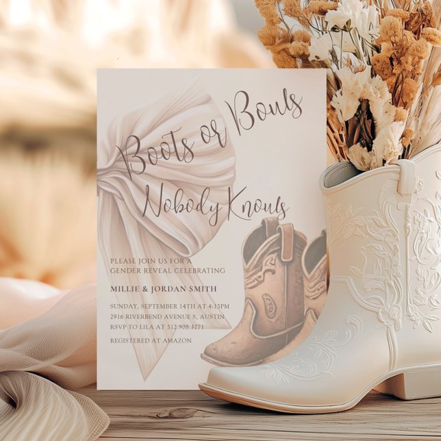 Convite Raízes De Beige Ou Arcos Revelação De Gênero Por A (Criador carregado)