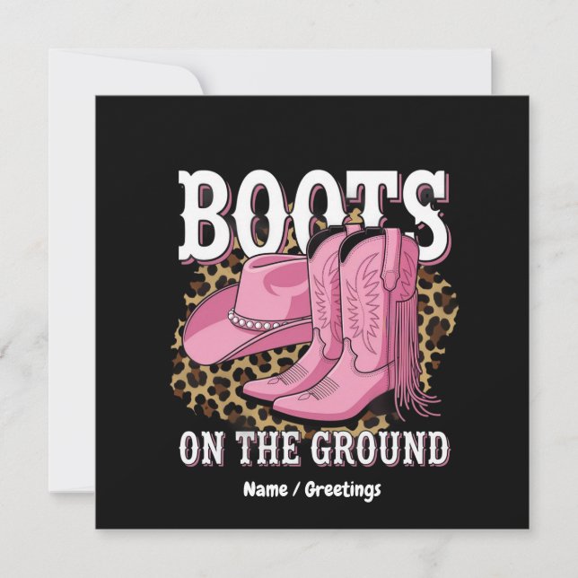 Convite Raízes no Ground Western Cowgirl Linedance (Frente)