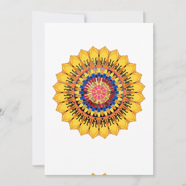 Convite Rajá solar dourado - Envelope  (Frente)