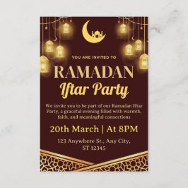 Convite Ramadan Iftar Invitation Card