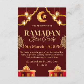 Convite Ramadan Iftar Invitation Card