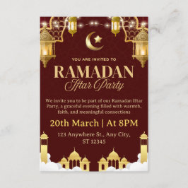 Convite Ramadan Iftar Invitation Card