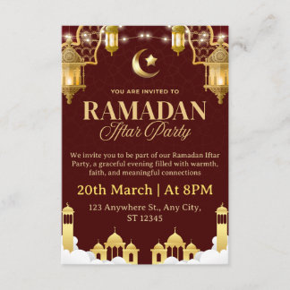 Convite Ramadan Iftar Invitation Card