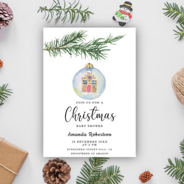 Convite Ramal de inverno com chá de fraldas de brinquedo (Criador carregado)