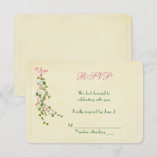 Convite Ramalhete Floral de Casamento RSVP