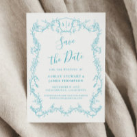 Rambling Rose Turquesa Casamento Salve a Data