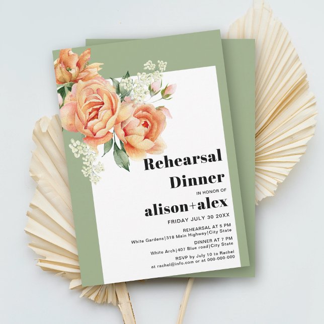 Convite Ramificação com janto de ensaio de casamento de ro (Criador carregado)