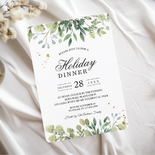 Convite Ramificação das Folhas Verde Modernas em Água