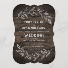 Convite Ramificações Curvas | Casamento de madeira