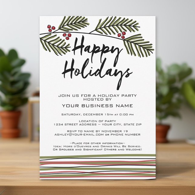 Convite Ramificações da árvore do pinheiro branco de festa (Unique Photo Card)