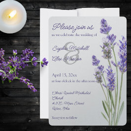 Convite Raminhos de Lavanda Simples