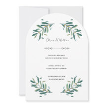 Ramo de Oliveira Aquarela Arco Elegante Casamento