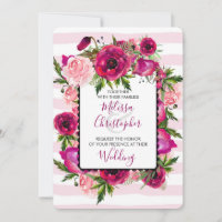Ramo Floral de Rosa Rosa e Papoula Casamento