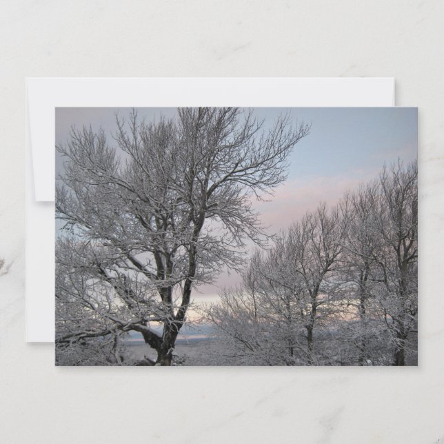 Convite Ramos cobertos de neve (Frente)