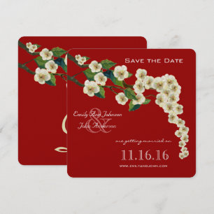 Convite Ramos de Flores de Cerejeira Salve a Data