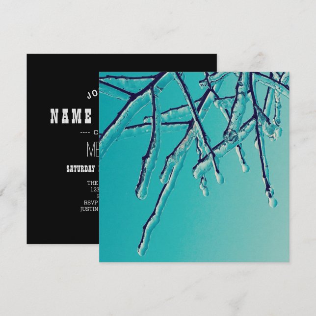 Convite ramos de gelo (Frente/Verso)