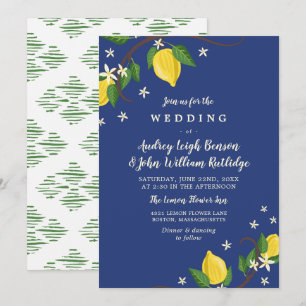 Convite Ramos de Limão Encantadores - Casamento Floral