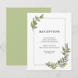 Convite Ramos de oliveira enfeitam recepção de casamento